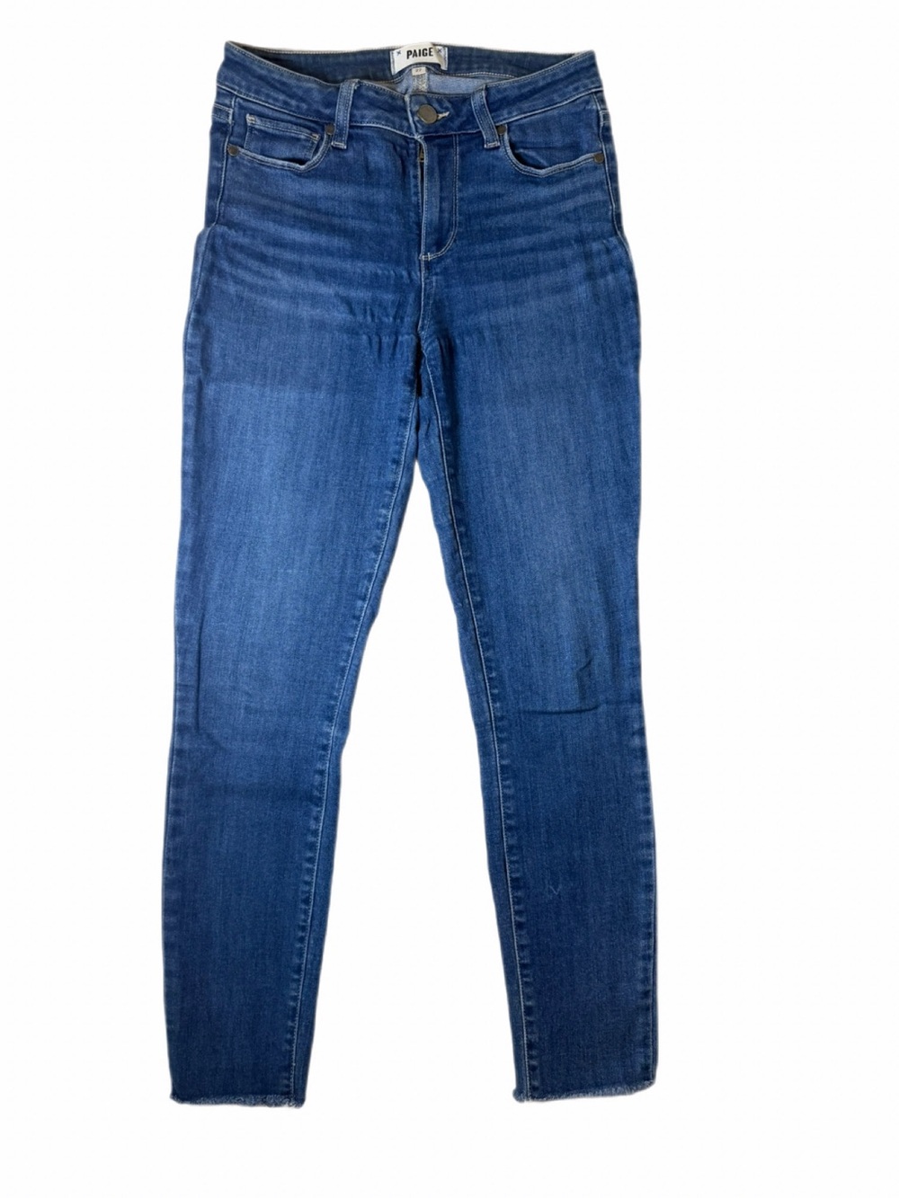 PAIGE Kylie Crop Blue Skinny Jeans